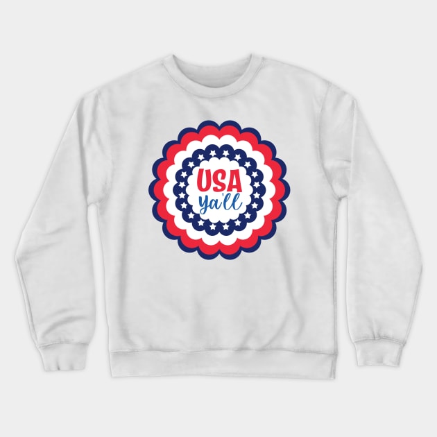 USA Yall! Crewneck Sweatshirt by SWON Design